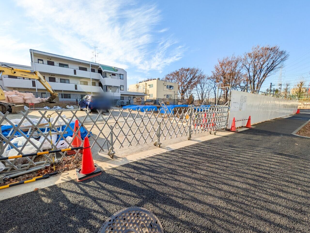 美しが丘公園隣りの工事